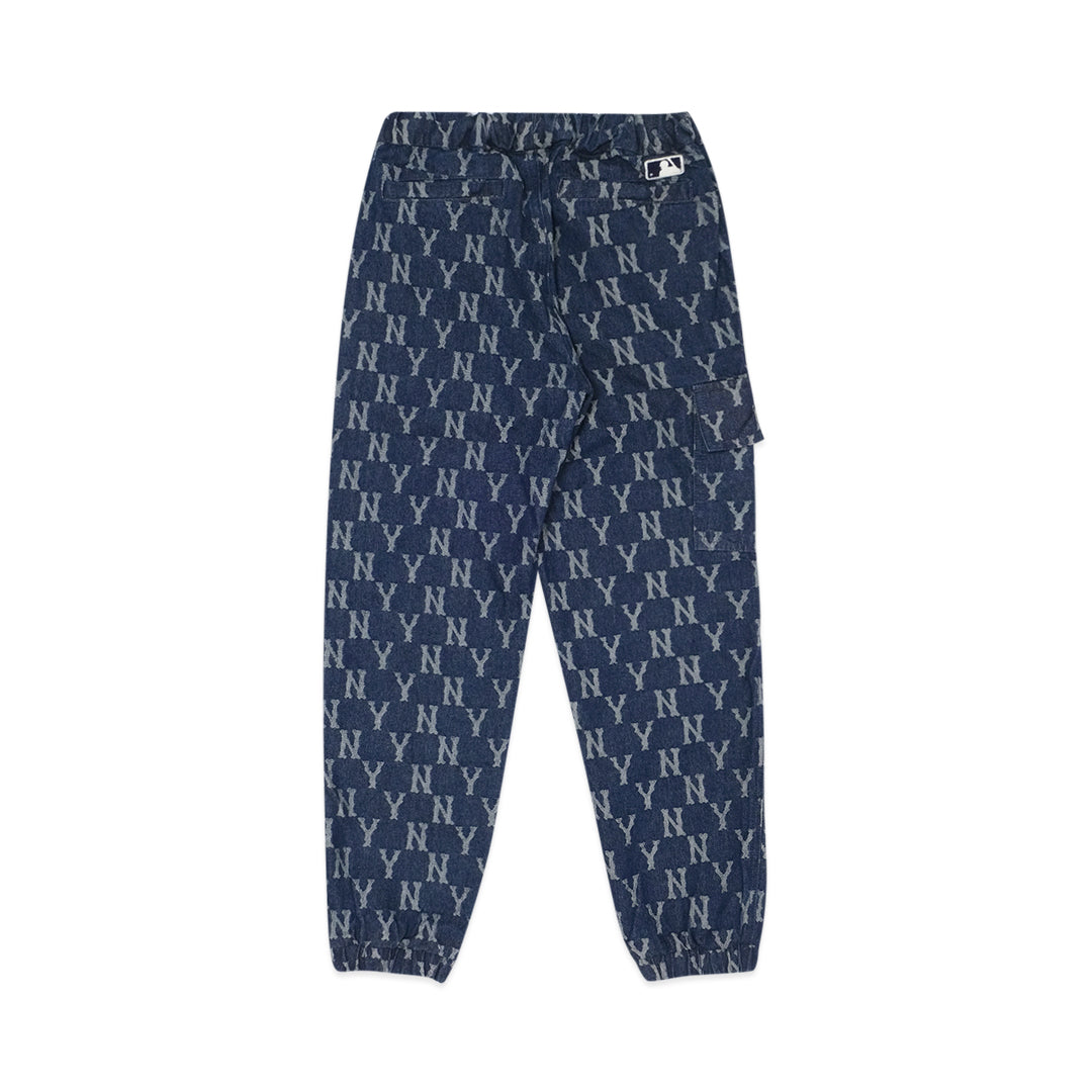 M7B Monogram Denim Cargo Jogger Pants