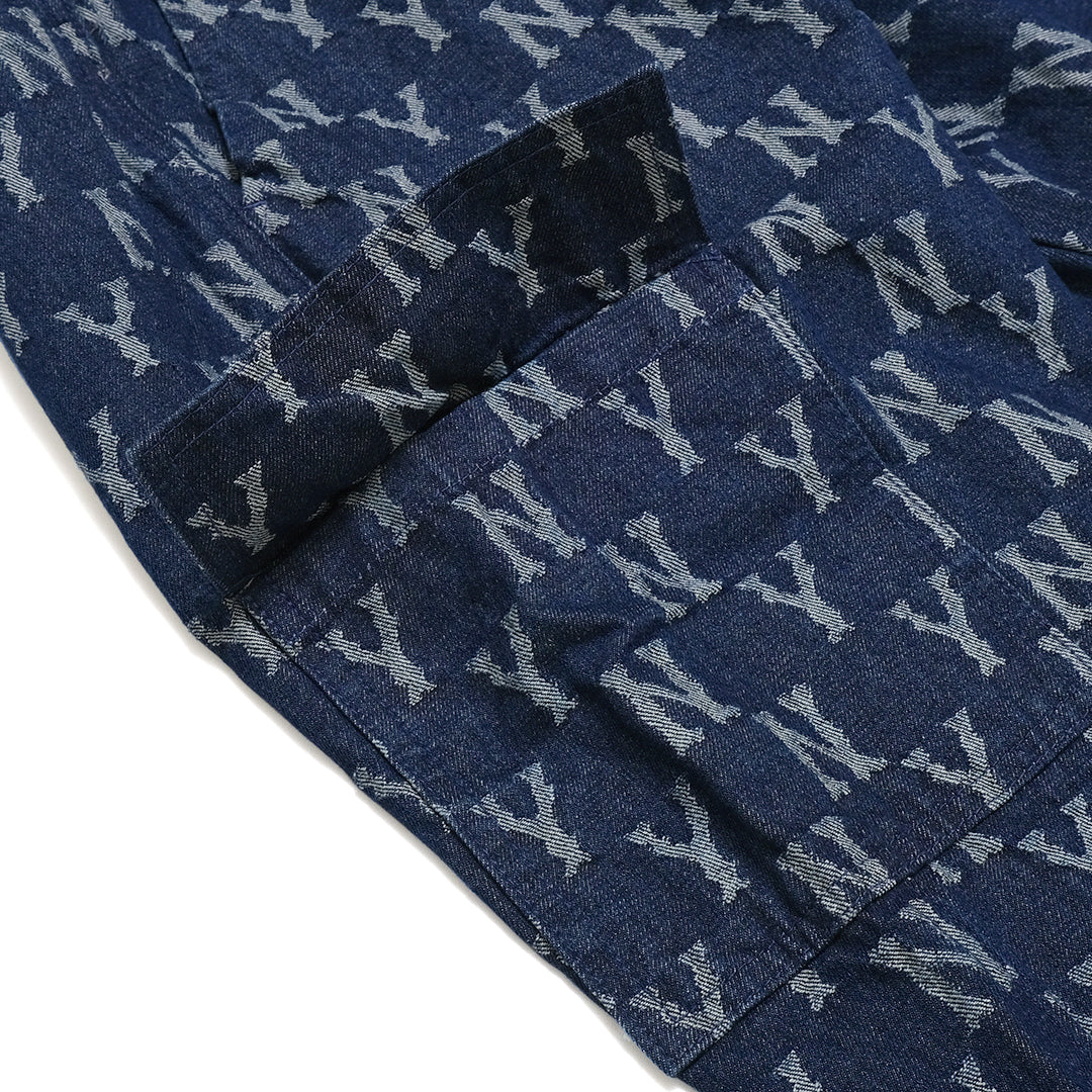 M7B Monogram Denim Cargo Jogger Pants