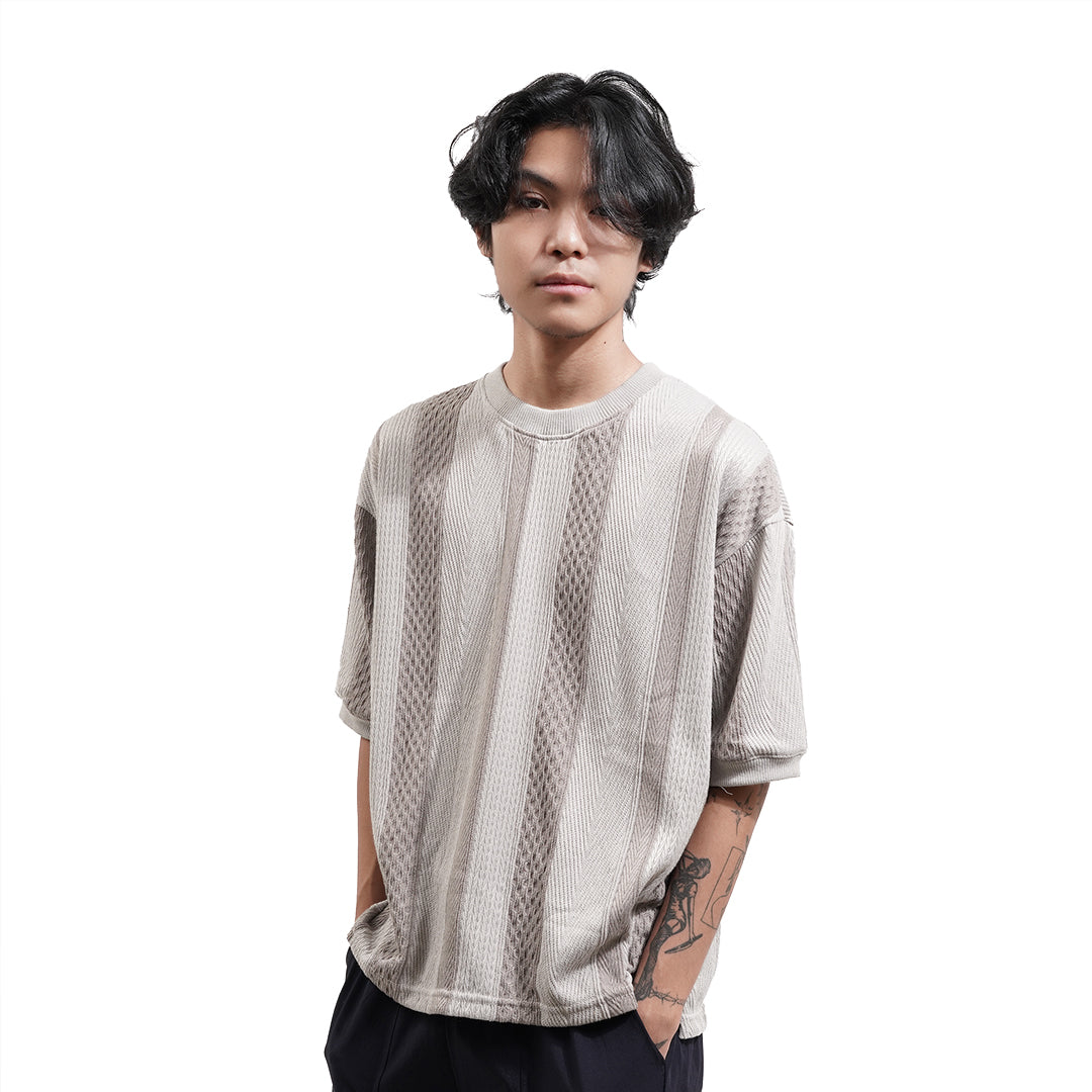 FOLX Vertical Knit Patterns T-Shirt