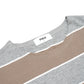 FOLX Brown-Grey Wide Stripes T-Shirt