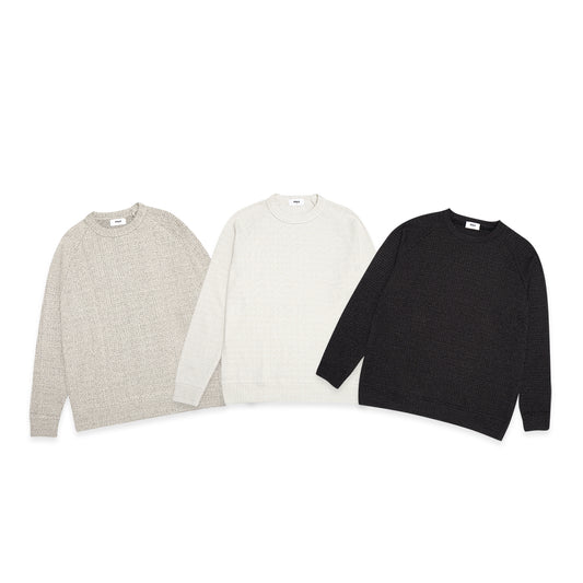 FOLX Round Neck Knit Raglan Sweater