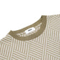 FOLX Jacquard Diamond Slash Textured Long Sleeve T-Shirt