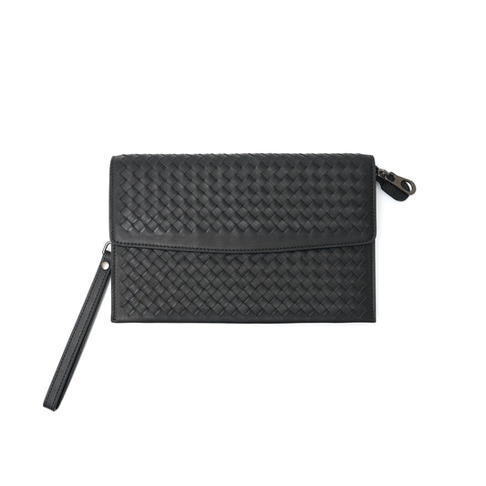 FOLX Intrecciato Front Flap Clutch