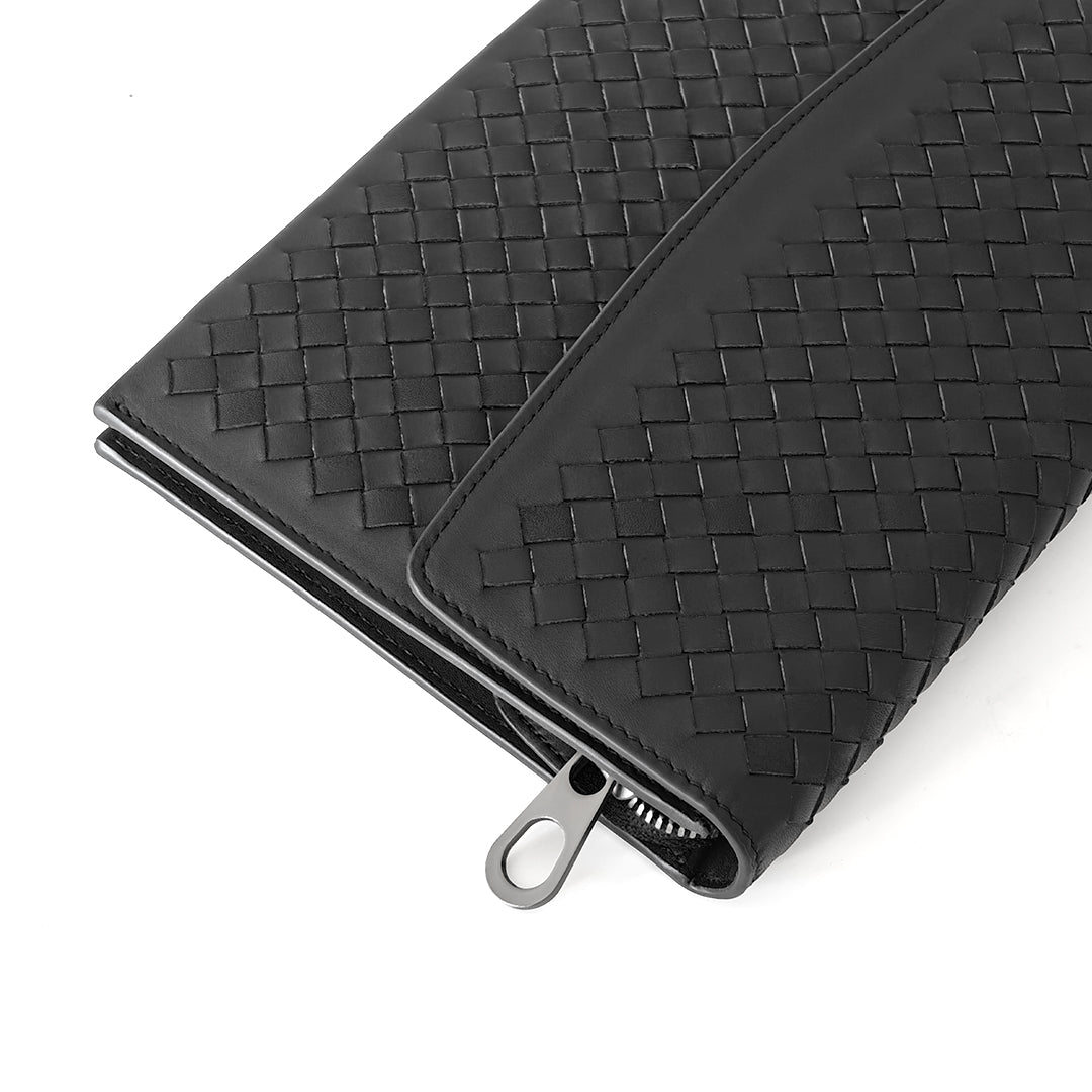 FOLX Intrecciato Front Flap Clutch