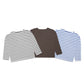 FOLX Boat Neck Striped Long Sleeve T-Shirt