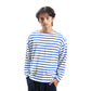 FOLX Boat Neck Striped Long Sleeve T-Shirt