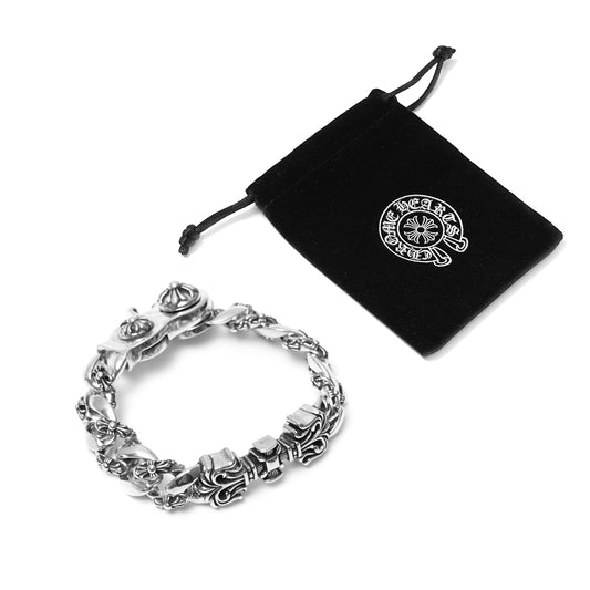 CHR Filigree Square Cross Clip Bracelet