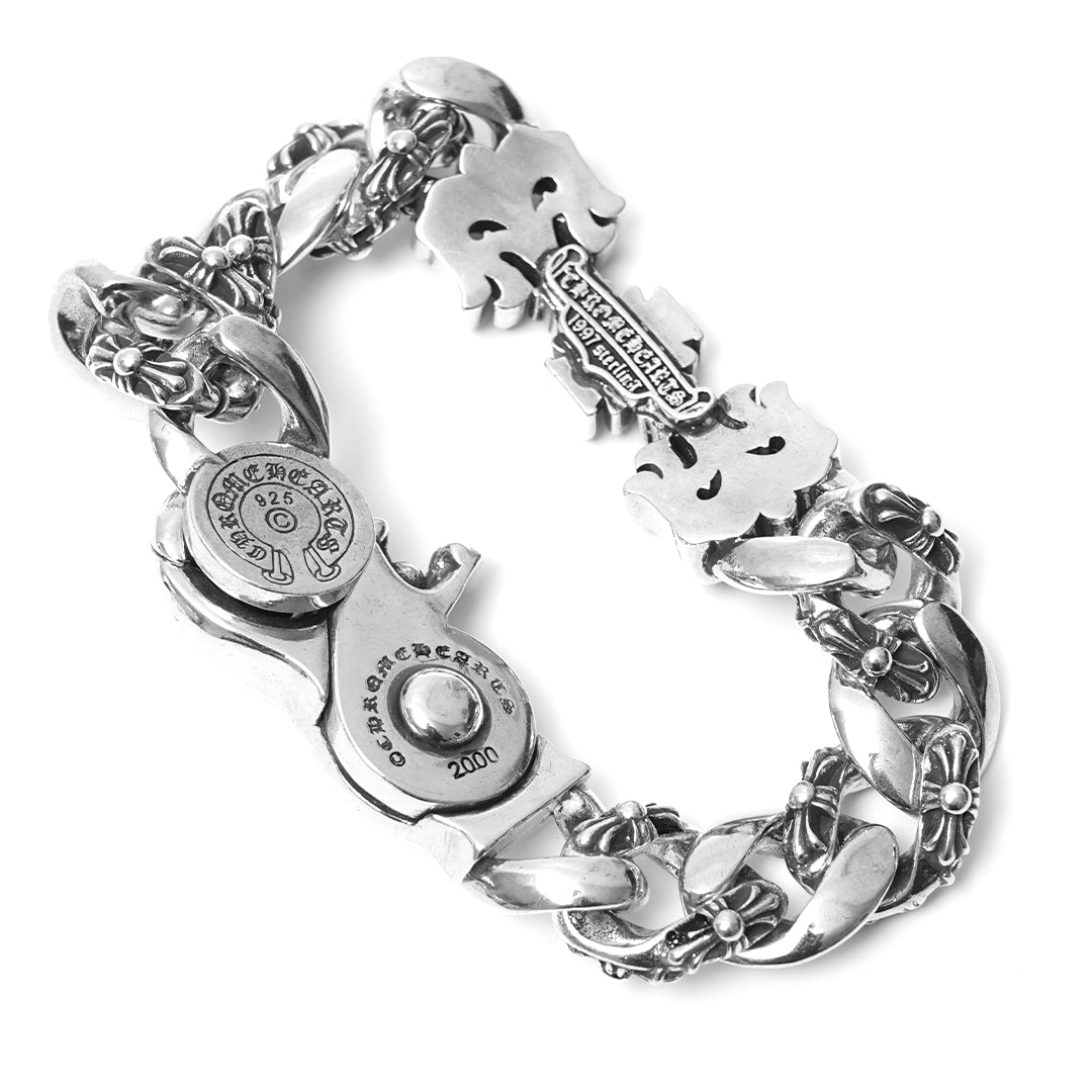 Chrome Hearts Filigree Square Cross Clip Bracelet