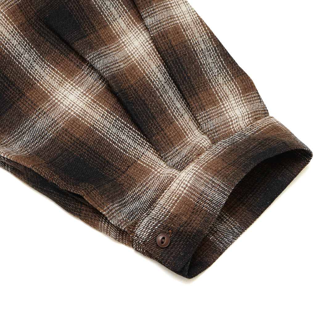 Helm C Embroidery Flannel Long Sleeve Shirt