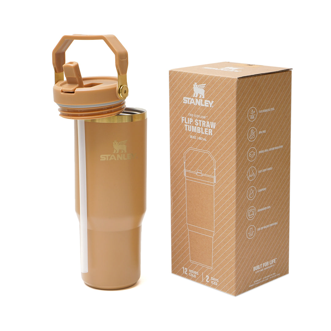 STLY Gold IceFlow Flip Straw 2.0 Tumbler