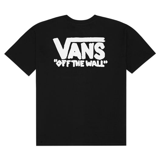 VNS White Doodle Text T-Shirt