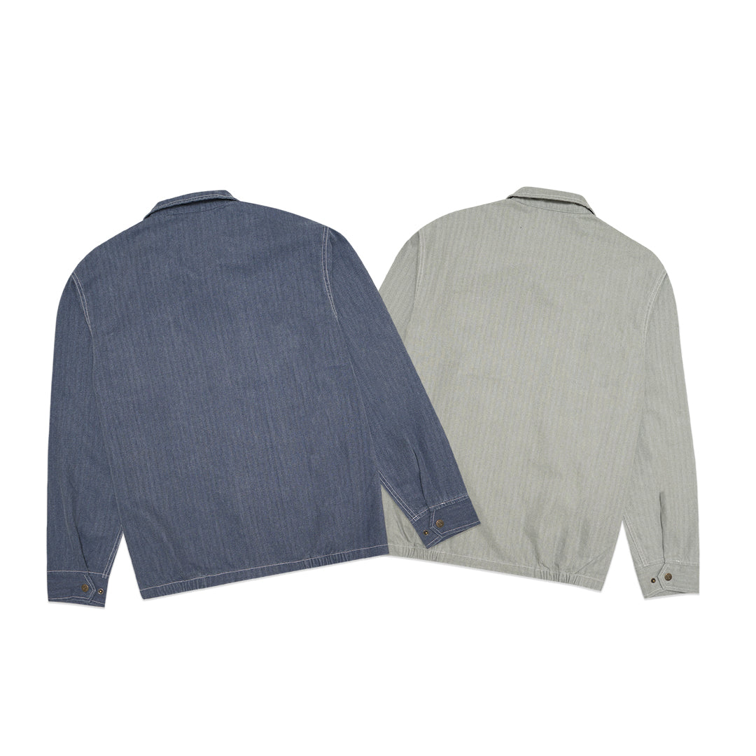 SDOUBLE Herringbone Denim Zip Jacket