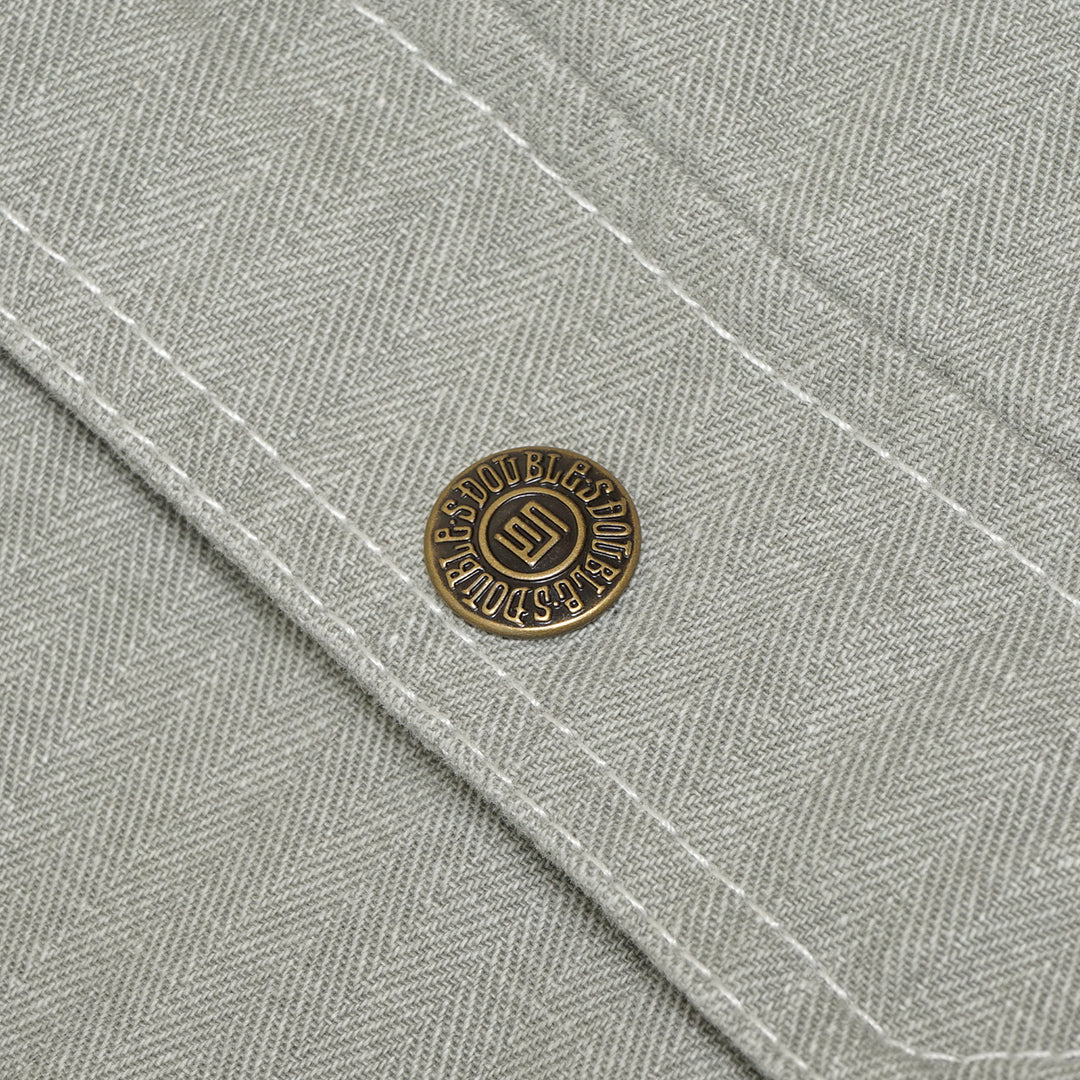SDOUBLE Herringbone Denim Zip Jacket