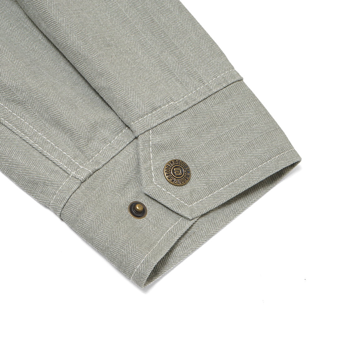 SDOUBLE Herringbone Denim Zip Jacket