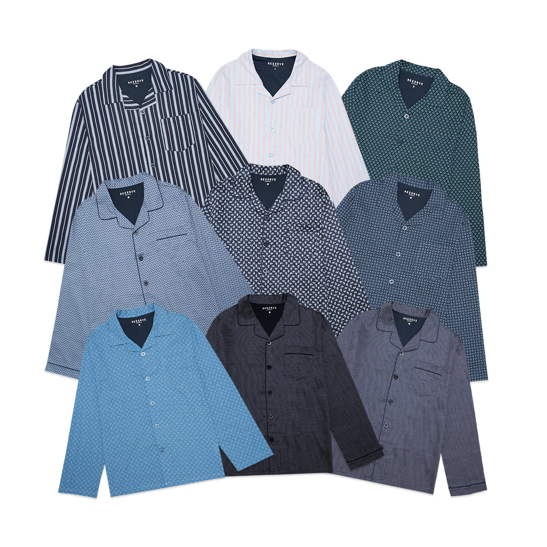 Reserve Patterned Poplin Long Sleeve Pyjama Set