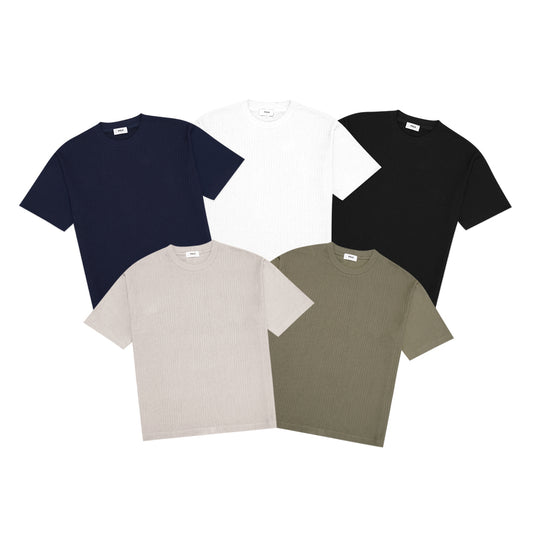 FOLX Jacquard Square Pattern T-Shirt