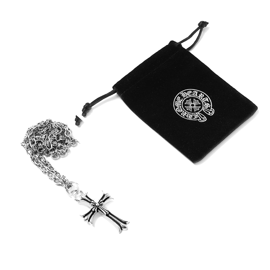 Chrome Hearts Small Double Cross Pendant Necklace