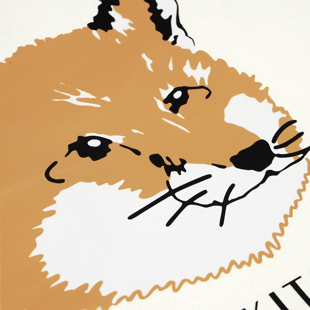 MKS Orange Fox Head Tote Bag