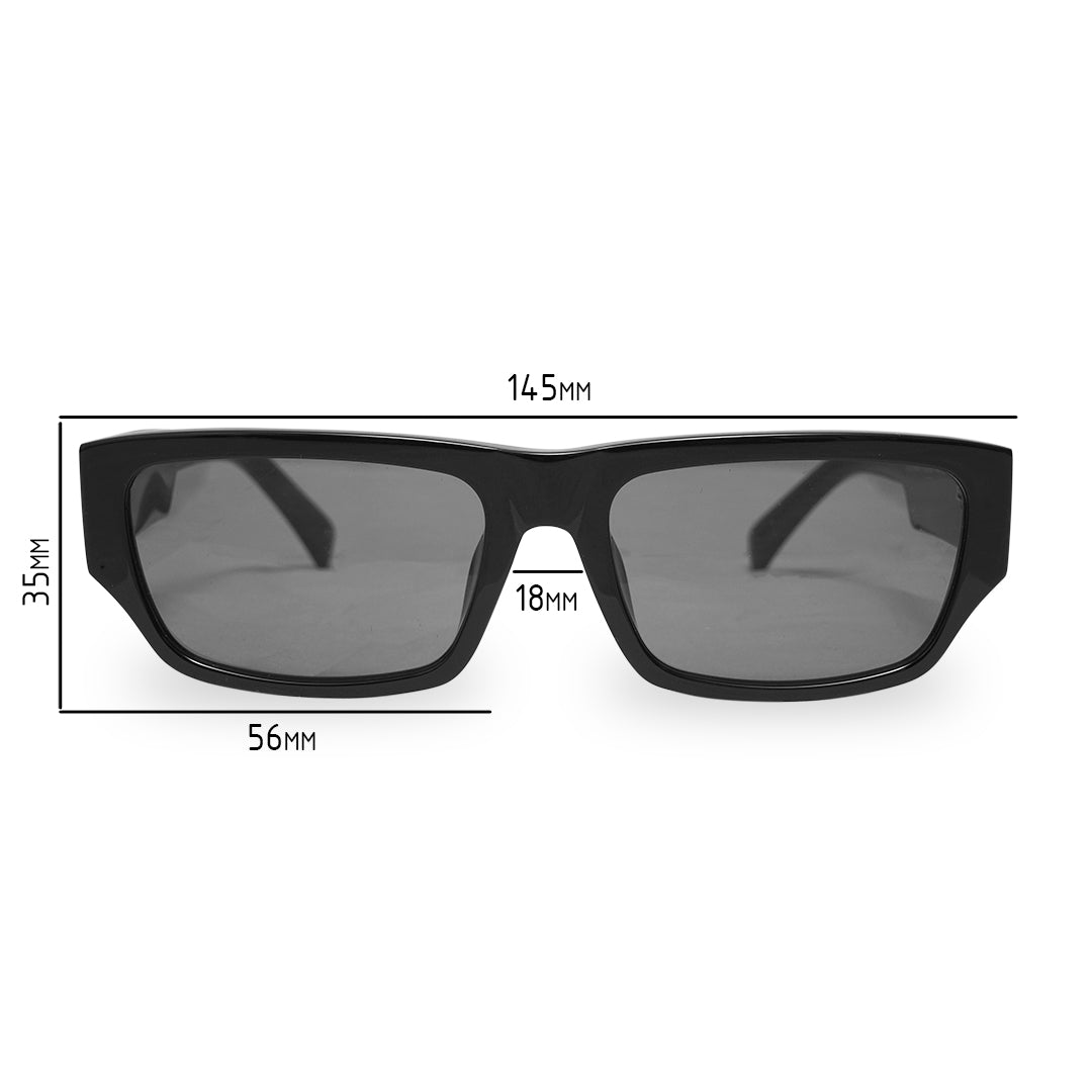 Represent X Lura Initial All Black Glasses