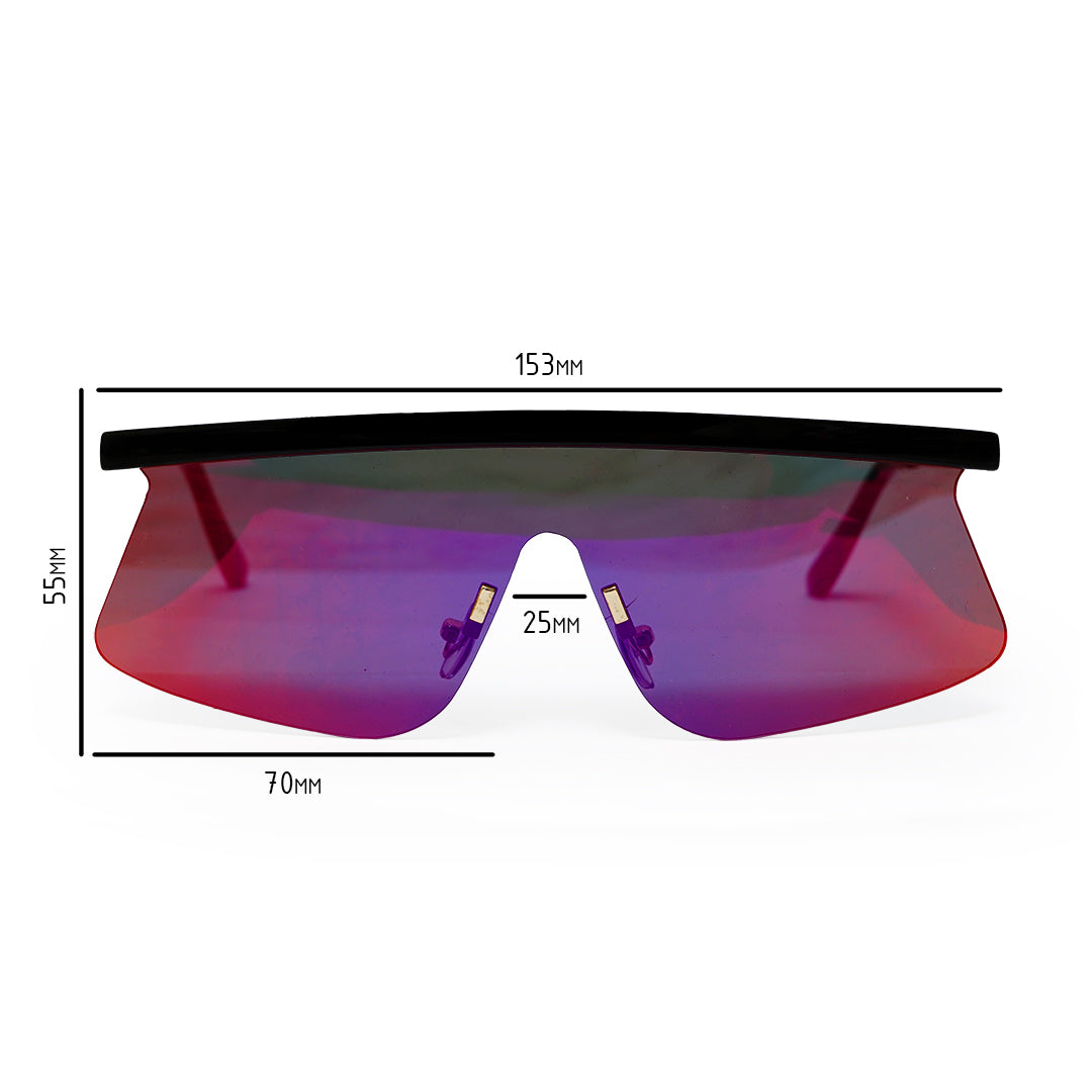 ASOS DESIGN Flared Flat Lens Visor Sunglasses