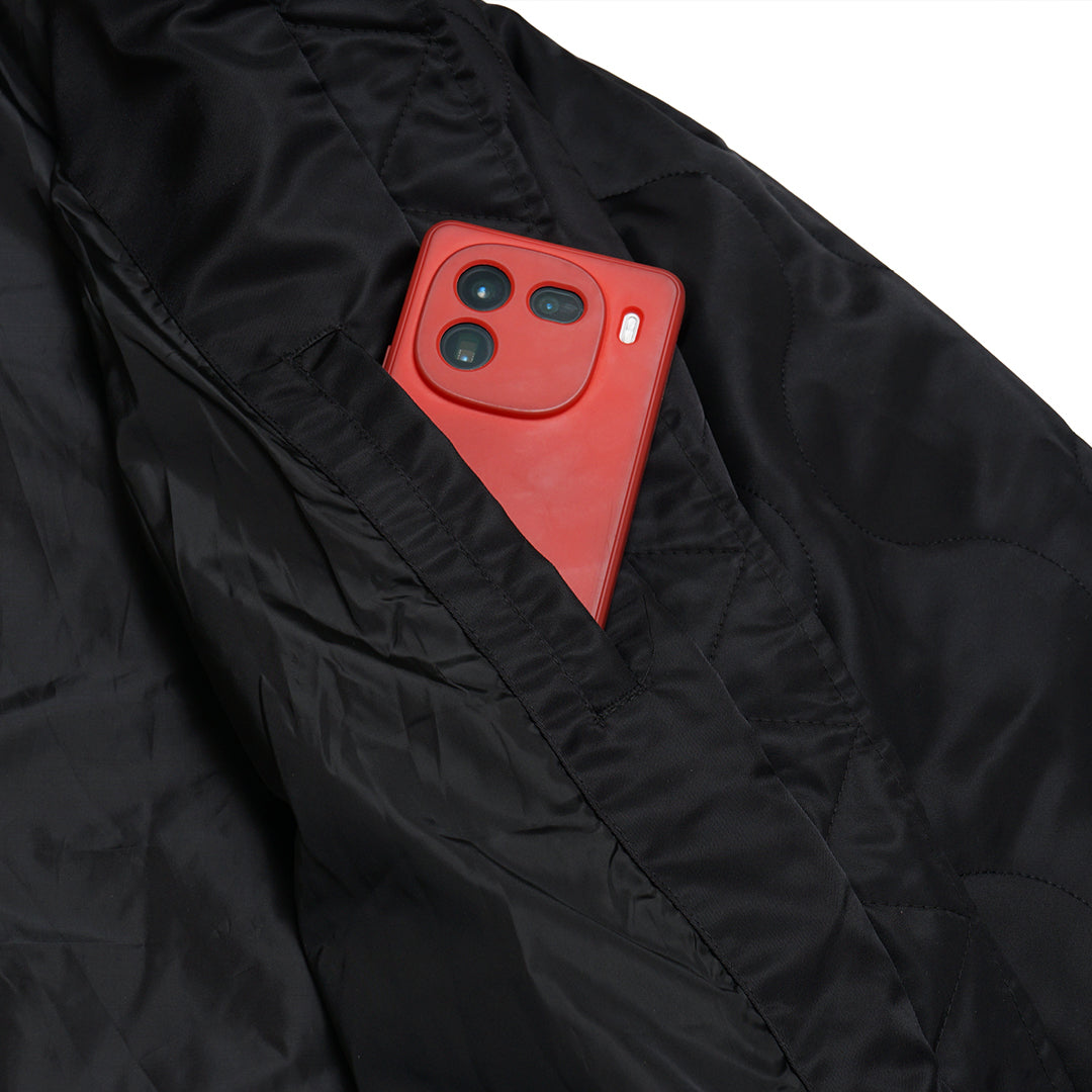 Evisu Taka Embroidered Padded Bomber Jacket