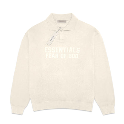 FOG Essentials Center Solid Velvet Polo Sweatshirt