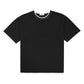 FOLX Round Collar Horizontal Texture T-Shirt
