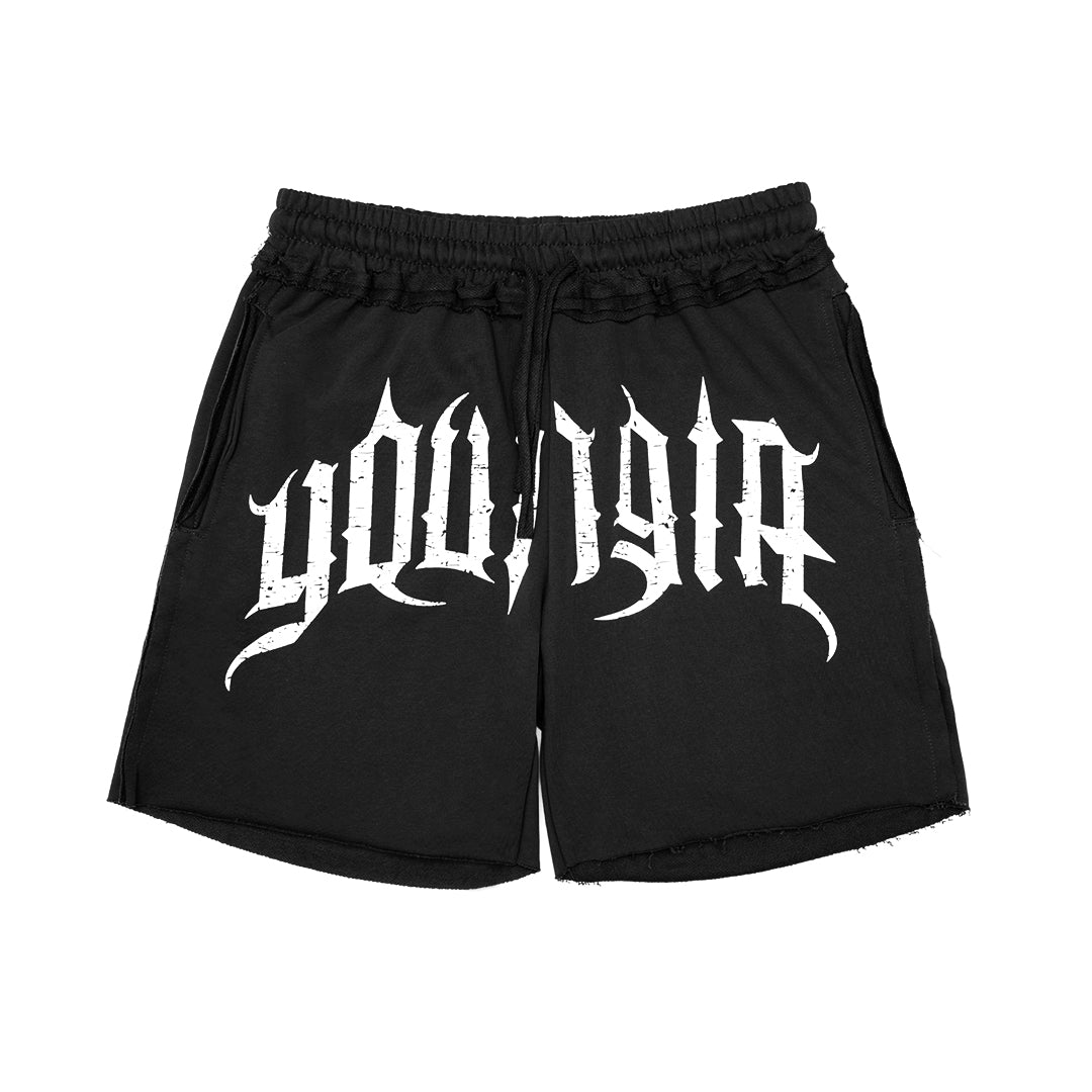YOUNGLA Deconstructed Terry Shorts