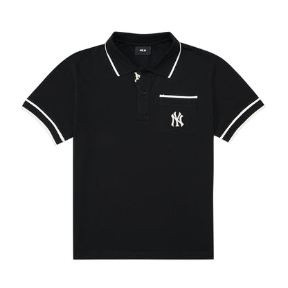 M7B Partial Monogram Collar Polo Shirt
