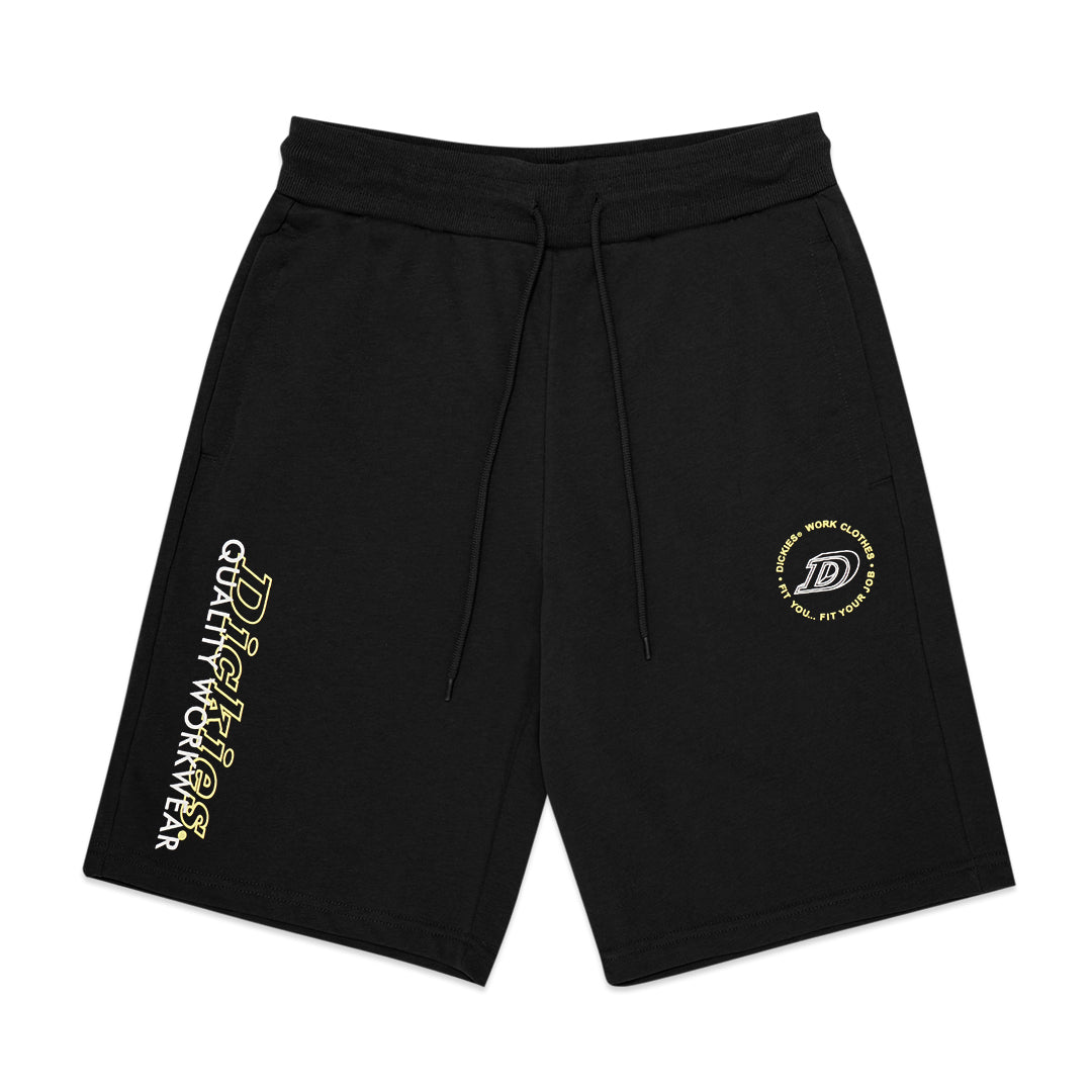 Dickies Yellow Logo Sweat Shorts