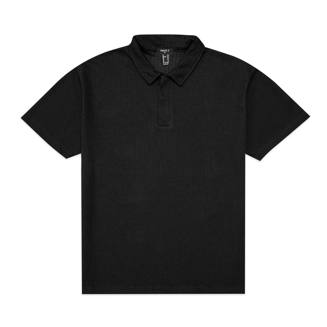 Forever21 Waffle Knit Polo Shirt