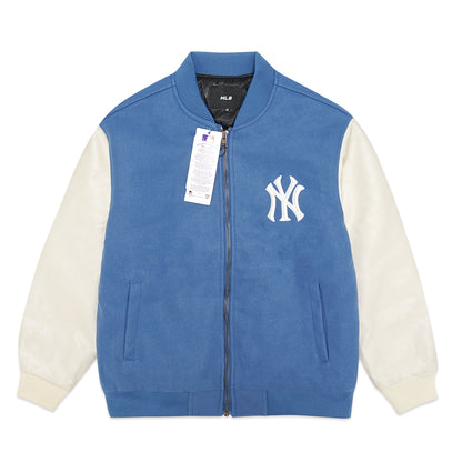 M7B Faux Wool Padded Varsity Jacket