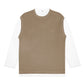 FOLX Faux Layered White Sleeve Long Sleeve T-Shirt