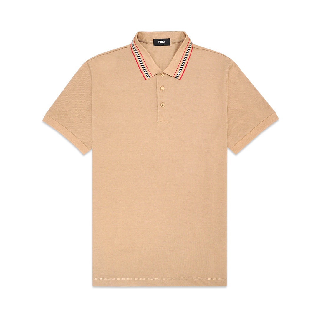 FOLX Icon Stripe Collar Polo Shirt