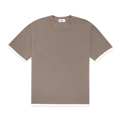 FOLX Layered Sleeves Textured T-Shirt