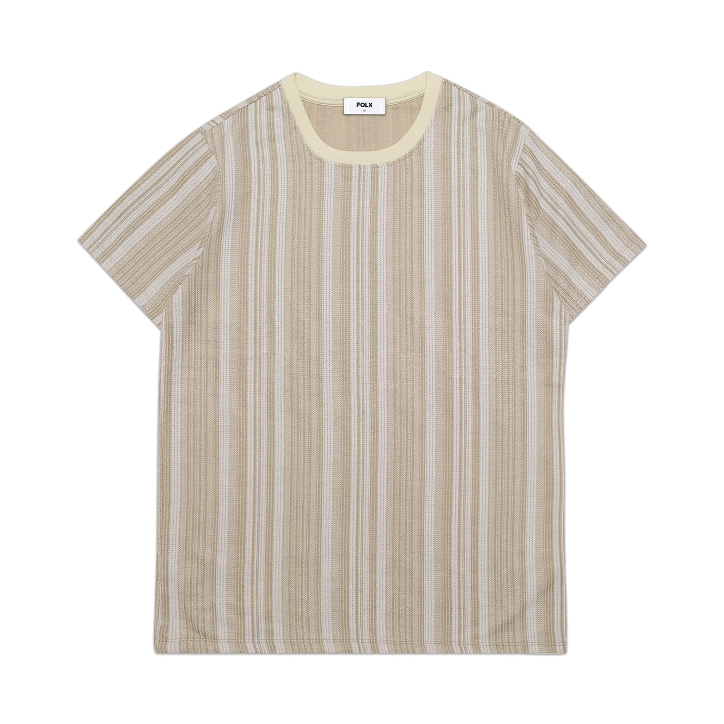 FOLX Vertical Stripes Knit T-Shirt