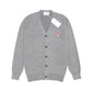 4M1 Small Heart Patch Knitted Cardigan