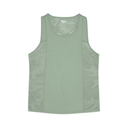 FOLX Patterned Mesh Sleeveless T-Shirt