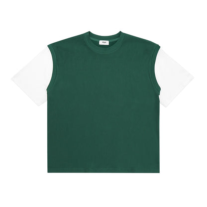 FOLX Faux Layered Vertical Textured T-Shirt