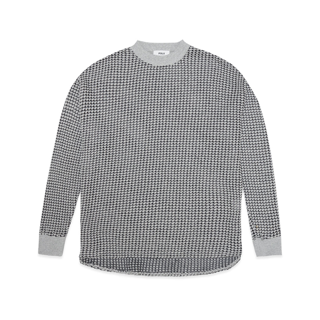 FOLX 3D Square Knit Square Crewneck Sweatshirt