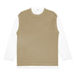FOLX Faux Layered White Sleeve Long Sleeve T-Shirt