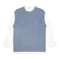 FOLX Faux Layered White Sleeve Long Sleeve T-Shirt