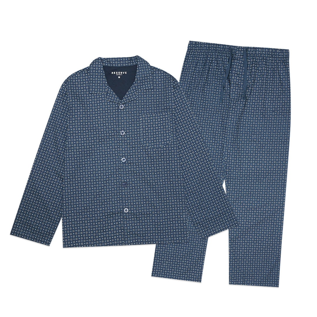 Reserve Patterned Poplin Long Sleeve Pyjama Set