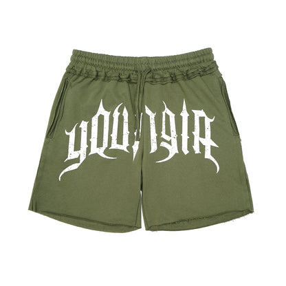 YOUNGLA Deconstructed Terry Shorts