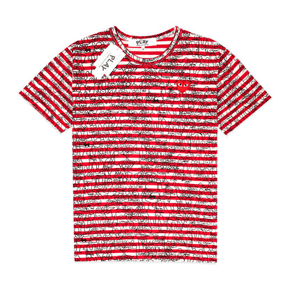 CDG Play X Matt Groening Stripes T-Shirt