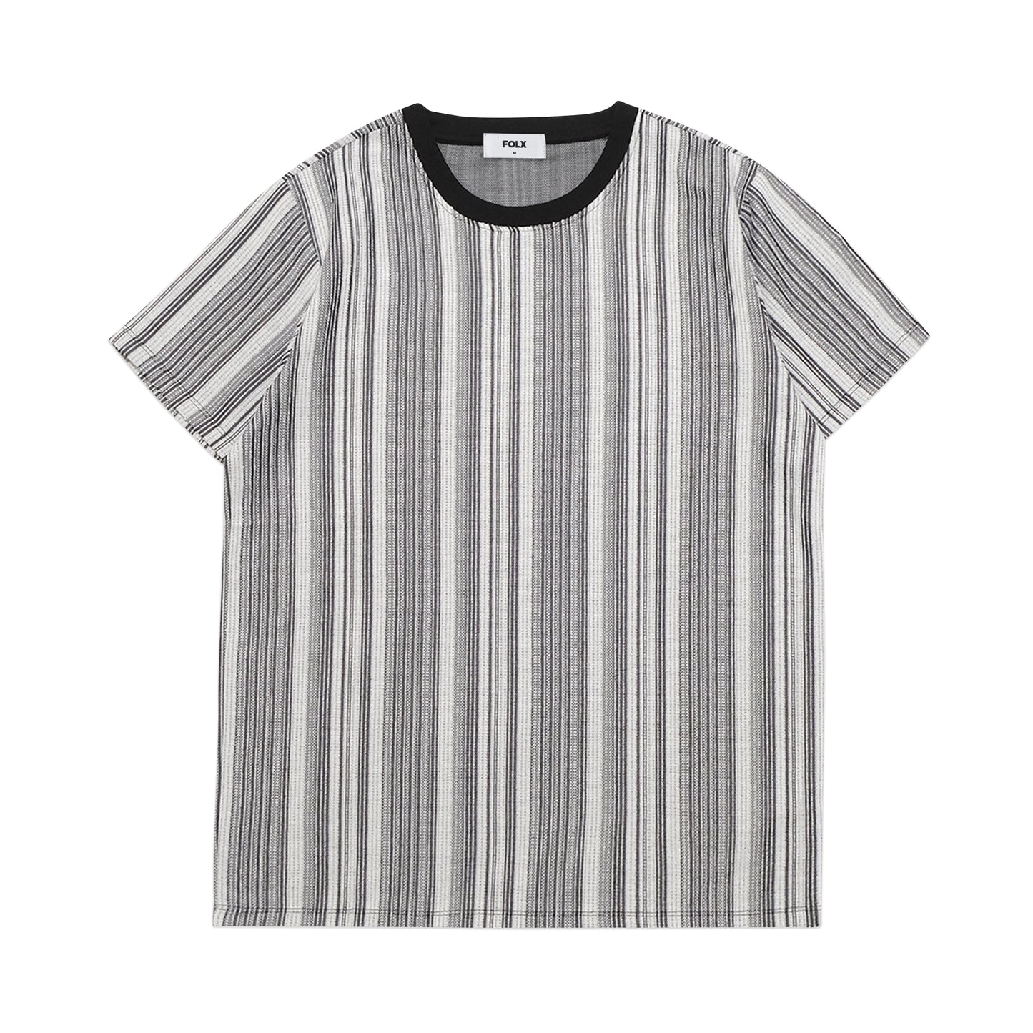 FOLX Vertical Stripes Knit T-Shirt