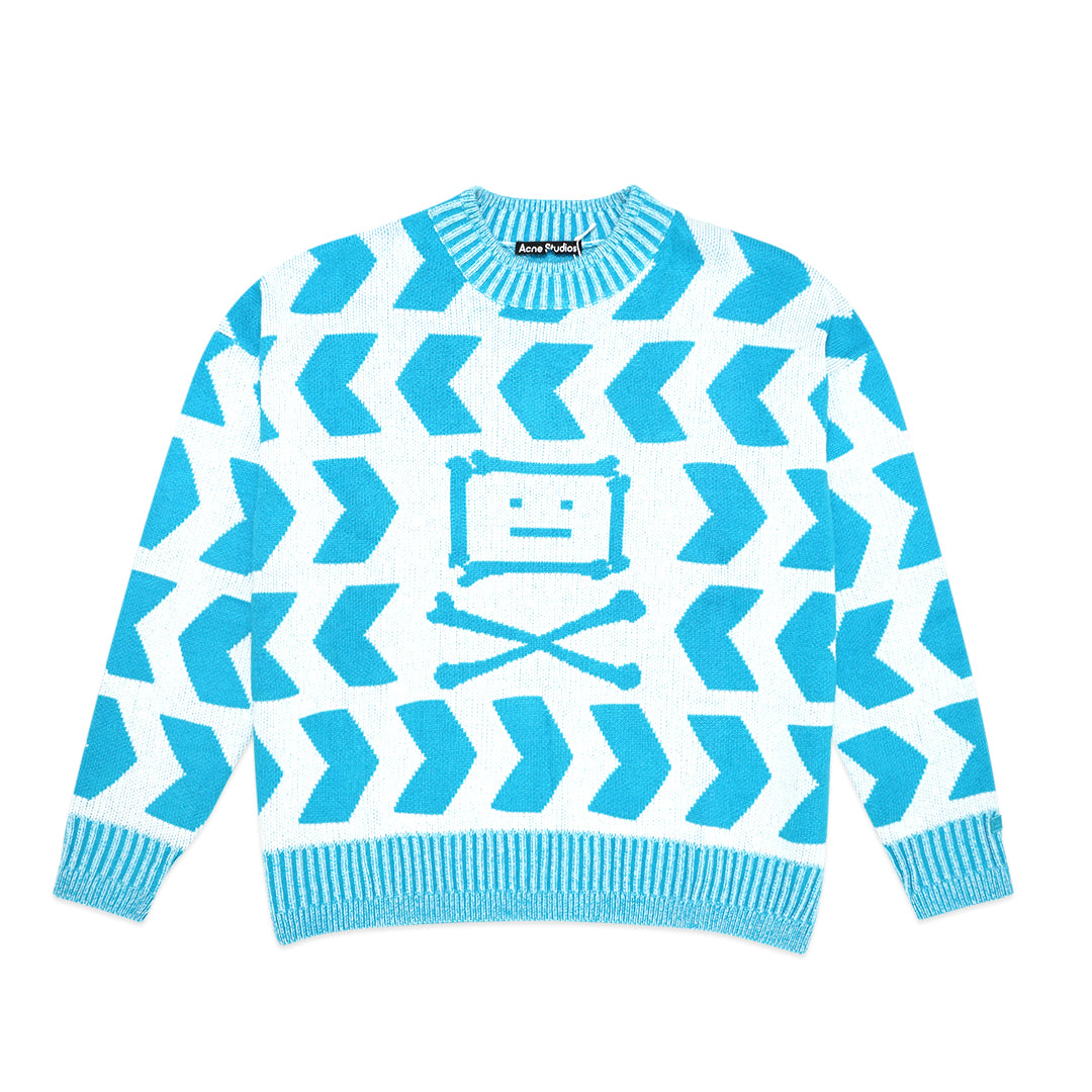 ASD Face Keith Cross Bones Face Knit Sweater