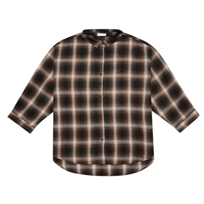 Helm C Embroidery Flannel Long Sleeve Shirt