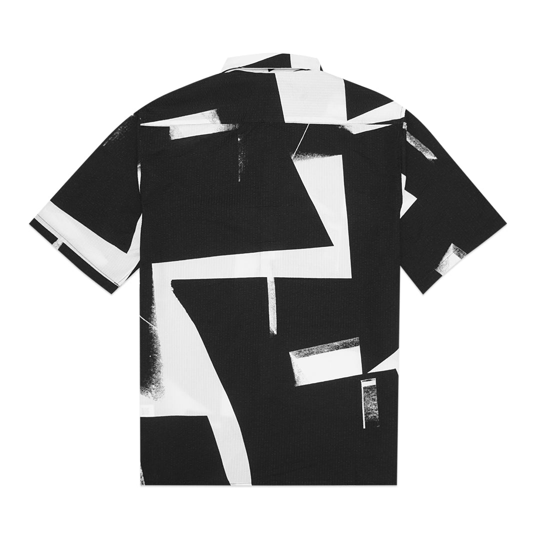 ZRA Abstract Pattern Elastic Short Sleeve Shirt