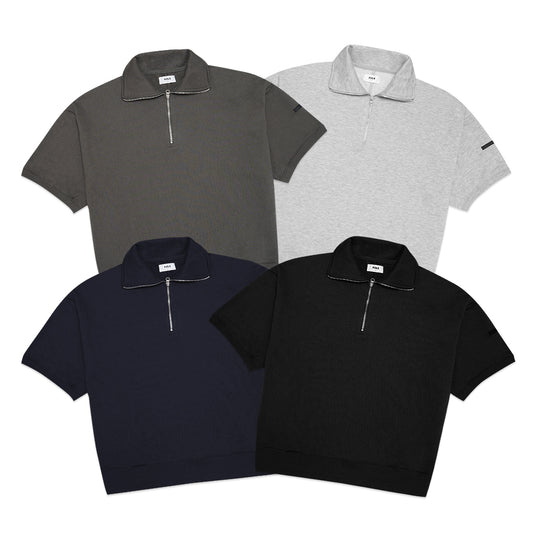 FOLX Oversize Half Zip Short Sleeve Jacket
